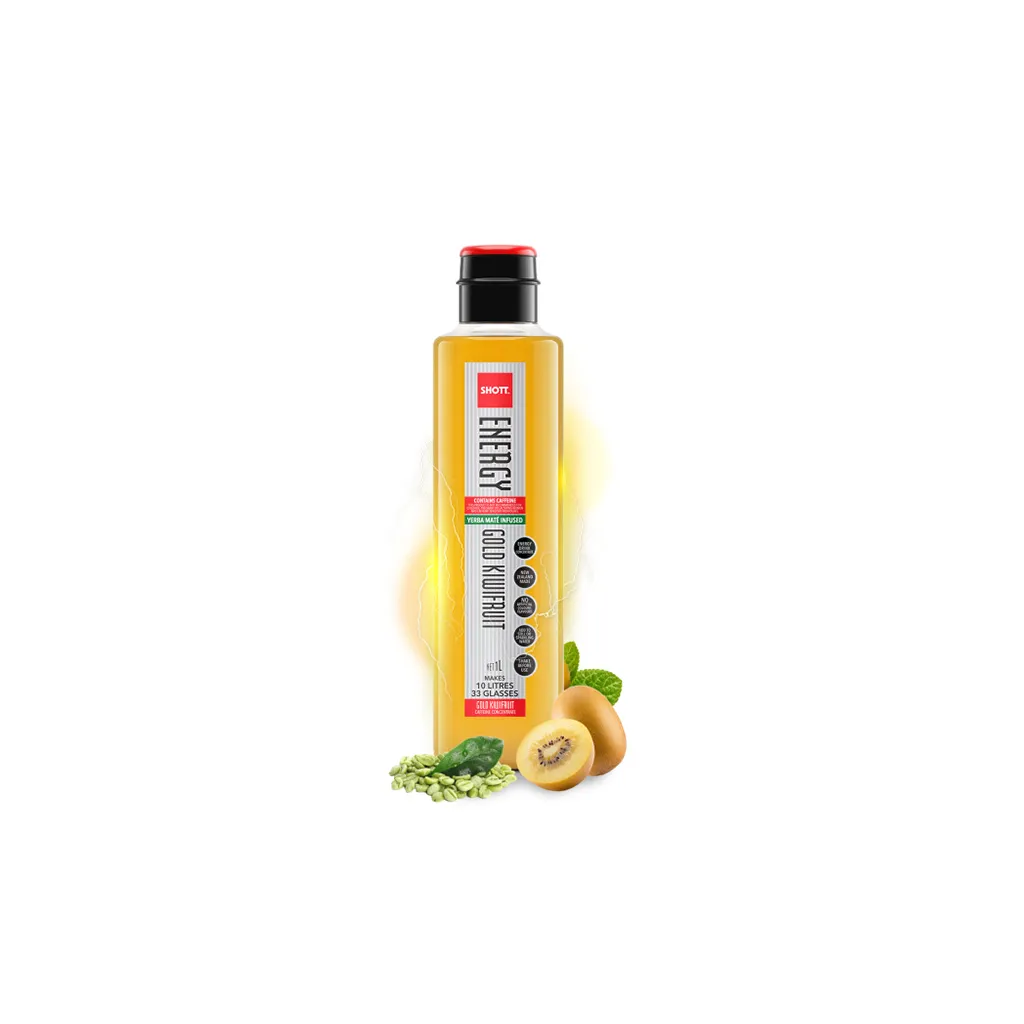 SHOTT Energy Gold Kiwi Fruit Yerba Maté Syrup 1 litre