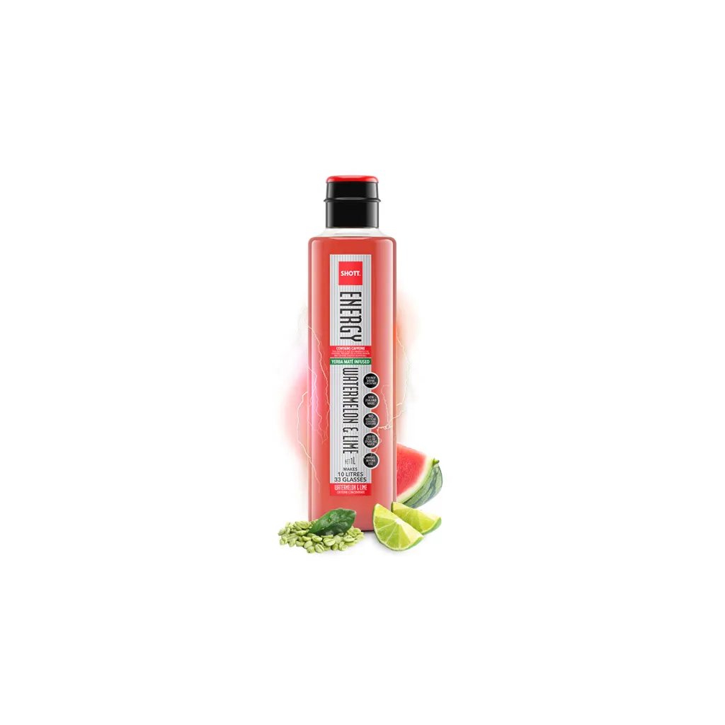 SHOTT Energy Watermelon and Lime Yerba Maté Syrup 1 litre